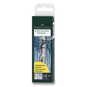 Popisovač Faber-Castell 167804 Pitt Artist Pen Soft Brush 4 kusy